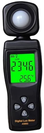 GARIOUANS Luxómetro Portátil Digital de Alta Precisión con Pantalla LED para Medición de Luminosidad y Sensor Estable y Diseño Compacto Fácil de Transportar