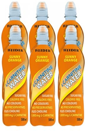 Weider L-Carnitine Water (6x500ml) Naranja - Dieta y control de peso - L-Carnitina