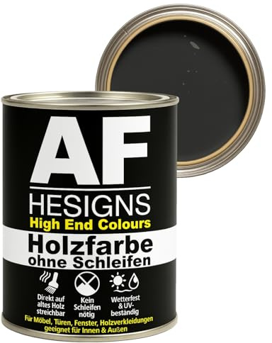 Alex Flittner Designs Möbelfarbe ohne Schleifen in Anthrazitgrau RAL7016 | Kein Schleifen nötig - Direkte Anwendung auf alten Anstrichen, Holz, MDF oder lackierten Oberflächen - spart Zeit & Arbeit.