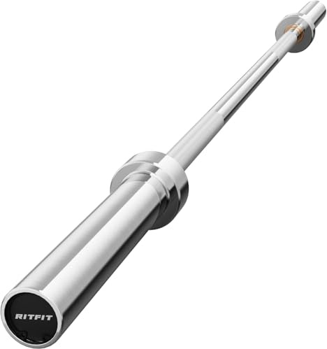 RitFit Olympia Langhantelstange 50mm, Hantelstange 120/150cm/200cm | für Kreuzheben, Kniebeugen, Bankdrücken, Fitness & Kraftsport