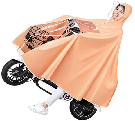 ZAWELIYO Poncho de Lluvia para Patinete Eléctrico, Impermeable, Duradero, para Bicicleta, Chubasquero Largo para Montar bajo Lluvia Intensa, Material de PVC para Adultos