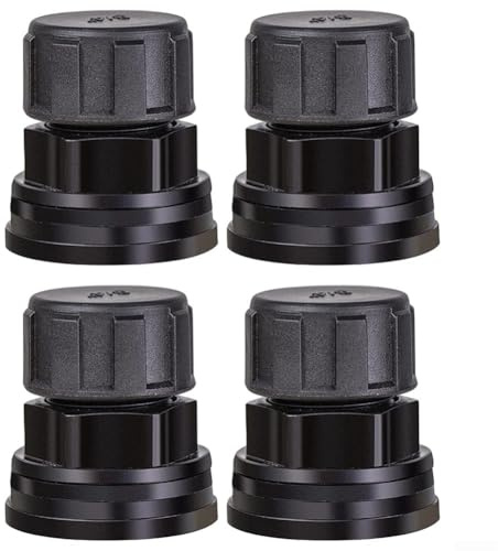 Cushteg Raccordo per paratia in PVC con filettatura maschio da 3/4 di pollice e filettatura NPT femmina da 1/2 pollice per barili d'acqua, piscine e lavandini (4 pezzi)