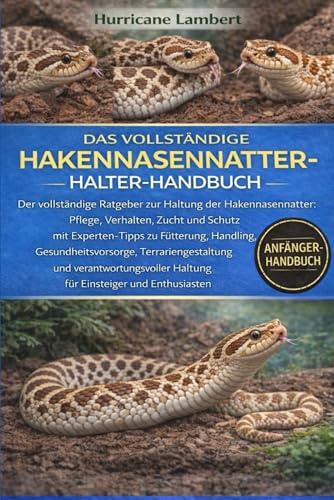 DAS VOLLSTÄNDIGE HAKENNASENNATTER-HALTER-HANDBUCH: Der vollständige Ratgeber zur Haltung der Hakennasennatter: Pflege, Verhalten, Zucht und Schutz mit ... zu Fütterung, Handling, Gesundheitsvorsorge