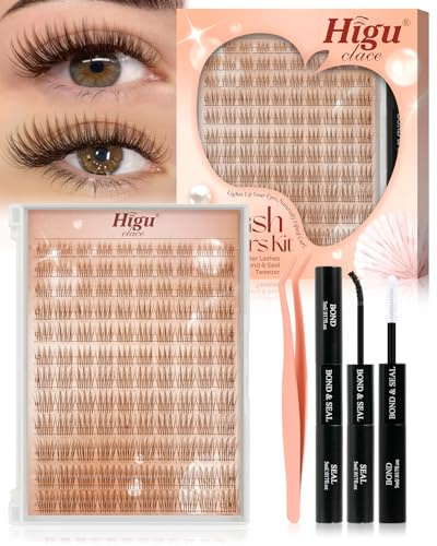 Higu clace Manga-Lashes Lashes Extension Set Mit Lash Kleber Entferner