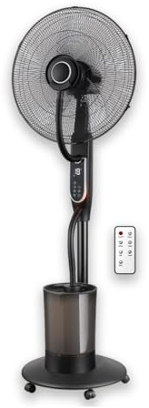 Ventilador Nebulizador brivolt. BVVN10 — 100W, 3 Velocidades, 4 Modos, Mando a Distancia, Termómetro, Ø45cm