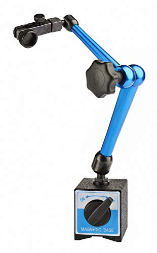 WABECO Magnet-Messstativ mit Zentralklemmung, Präzisions-Messstativ mit Magnetfuß, 80 kg Haftkraft