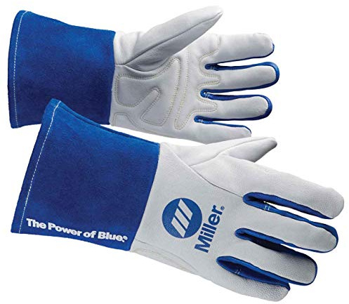 Welding Gloves, 3D, Wing, 11In, WhiteBlue, PR
