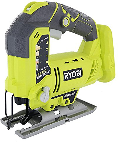 Ryobi One+ P523 - Sierra de calar orbital de iones de litio (18 V, vástago en T inalámbrico, 3000 SPM (batería no incluida, herramienta de potencia y hoja de corte de madera en T solamente)