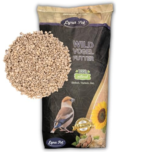 Lyra Pet® | 10 kg Sonnenblumenkerne Geschält Bruch | Neue Ernte | Für Kleine Wildvögel & Jungtiere | Ganzjahres Vogelfutter | Schalenfreier Energielieferant | Ideal für Balkon & Terrasse | Wildvogelfutter für das ganze Jahr - Optimal für Jungtiere - Streufutter ohne Schalen - Energiespender für Sommer und Winter