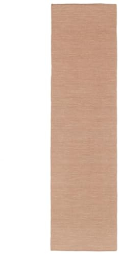 RugVista Handloom flat Matta, 80 x 300 cm, Rosa