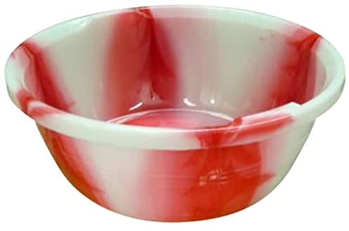Tie-dye Design Multipurpose Circular Round Plastic Washing Up Bowl Basin Tub Kitchen (20 INCH, RED)