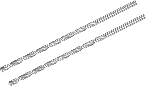 sourcing map 2 Stk HSS Spiralbohrer (Hochgeschwindigkeitsstahl) Extra lange Twist Bohrer 7mm Bohrdurchmesser 250mm Länge