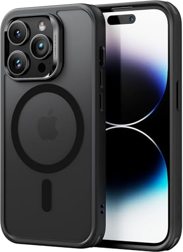 ESR für iPhone 14 Pro Max Hülle für MagSafe, Vergilbungsschutz, Mattschwarz | Vergilbungsschutz, Ultraskinny, 3X Militär-Sturzschutz, Magnetische Handyhülle, Stoßdämpfend, Kratzfest
