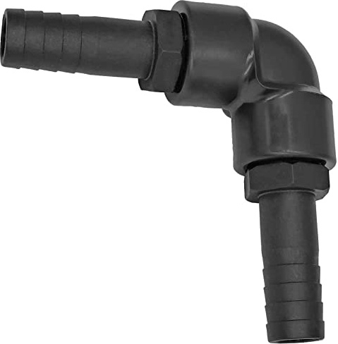 MegaHaustechnik Schlauchtülle Winkel, außen 20mm x 3/4“ AG, Kunststoff | Trinkwasser geeignet, Tülle-Außendurchmesser 20mm, Außengewinde 3/4 Zoll, Bogen Anschluß Stück Adapter