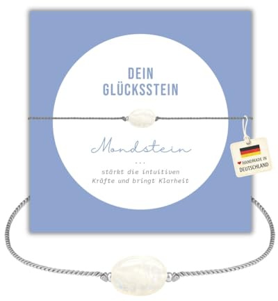 happymaker - Edelstein Armband Damen, handgefertigt in Deutschland mit Goldperlen, Geschenkkarte und Geschenkverpackung, Mutmacher Geschenk