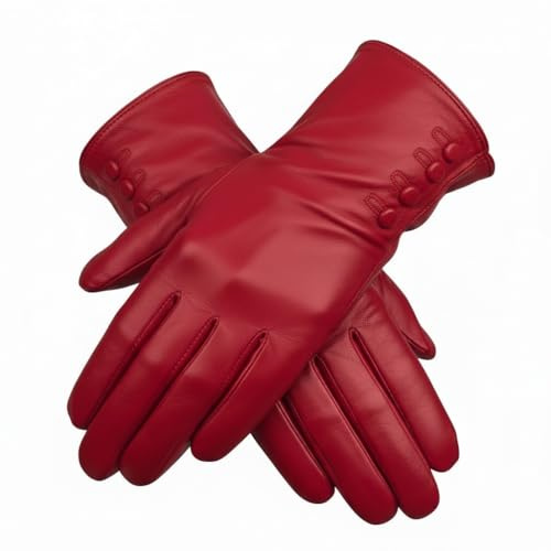 Damen Echtes Weiches Leder Handschuhe Vollständig Gefüttert