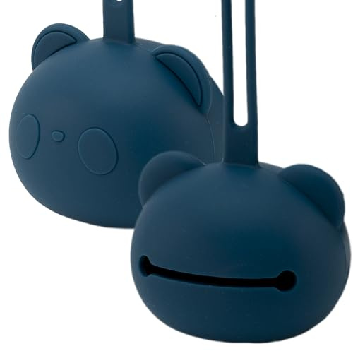 Babyzoco Porta Ciuccio per Bambini, Scatola di Ciuccio in Silicone, Custodia per Conservare il Ciuccio, Porta Ciuccio, Borsa per Ciuccio, Custodia per Ciuccio, Senza BPA, Silicone, Unisex, Blu