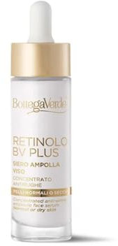 Bottega Verde - Retinolo BV Plus, Siero Viso Concentrato Antirughe, 30 ml, Trattamento Antietà Intensivo con Retinolo ed Estratti Nutrienti, Ideale per Pelli Normali o Secche