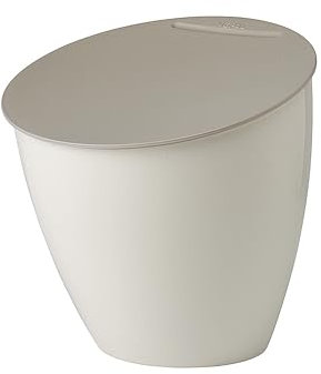 Mepal - Cestino per Rifiuti Organici Calypso - Piccolo Contenitore per Rifiuti con Coperchio - Ideale per l'Organizzazione della Cucina - Lavabile in Lavastoviglie - 2200 ml - Nordic white