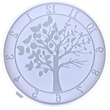 CASNO Silikonform, runde Wecker-Silikonuhr, Epoxidharz-Form, Uhren-Form, Bastelarbeiten, Heimbüro-Dekorationen, Handwerk