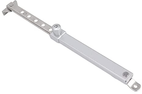 10in Casement Window Stay, Hinge External Push Open Brace Stainless Steel Security Locks Latches Telescoping Wind Windproof Support Lock Type 02 Aluminum Alloy Safety Fitting for