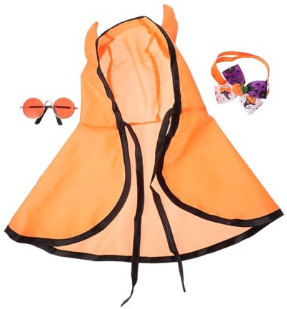 Kisangel 1satz Halloween Kostümset Für Haustiere Verstellbarer Umhang Mit Und Sonnenbrille Für Teiliges Für Festliche Anlässe Und Fotoshootings