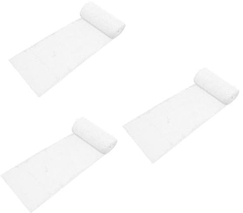 SEWACC 3 Rollen Modelliertuch kreativ Set bastelmaterial Modellbau Formstoff Gipsverbandrolle gummitiere Gebirgsformungsmaterial Werkzeuge für Bergmodelle selber Bauen Gipstuch Weiß