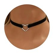 TIutmivo Damen Choker Trend Halskette Schwarz, Schlüsselbein-Halskette für Frauen und Mädchen (Liebe)