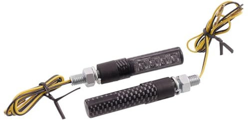 Blinker VANEZ Stick II LED Carbon getönt universal Custom kompatibel mit Motorrad Roller Moped