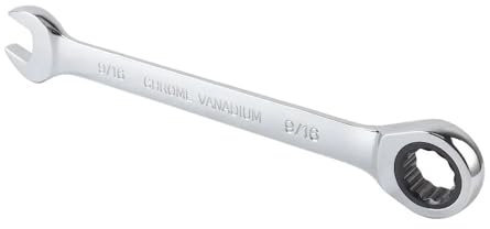 TENVORA SchraubschlüSsel,SchraubenschlüSsel 1/4-1 zoll Multi-Auswahl Imperial Größe Ratschenschlüssel Set Handwerkzeuge 72-Zahn Ratschen Verchromt Festen Kopf(3-8 Inch)