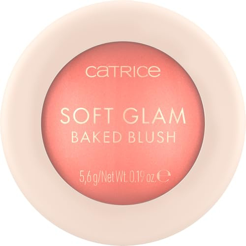 Catrice Soft Glam Baked Blush, Luminous Powder Flush (030 Cheeky Coral) | Trucco luminoso a lunga durata, leggero, sfumabile e costruibile, vegano e cruelty free, senza profumo, 5,39 g