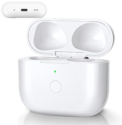 Custodia di ricarica wireless di ricambio compatibile con AirPods 3 (2021), custodia di ricarica wireless con pulsante di sincronizzazione Bluetooth da 670 mAh, batteria integrata(Y29)