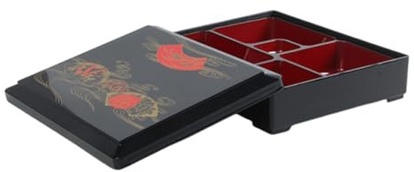 Caja bento japonesa, lonchera portátil, bandeja for servir refrigerios, caja de sushi, contenedor de alimentos for oficina, picnic y restaurante.