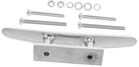 CORHAD Cornamusa de Acero Inoxidable para Barco Resistente la Corrosión Base para Amarre Compatible con Kayaks y Yates Incluye Tornillos para Instalación Rápida Muelles y Cubiertas