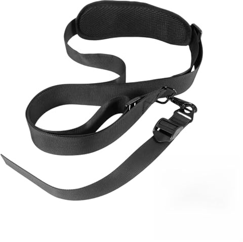 Tracolla per decespugliatore, cinturino regolabile per tagliabordi, lungo cinturino per decespugliatore per soffiatori per foglie, siepi, lavori in giardino, eliminazione delle erbacce (nero)