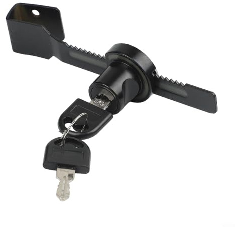 Verrou de porte en verre pour portes coulissantes jusqu'à 12 mm d'épaisseur, sans perforation et montage à vis, en alliage de zinc avec joint antidérapant pour une sécurité stable (B)