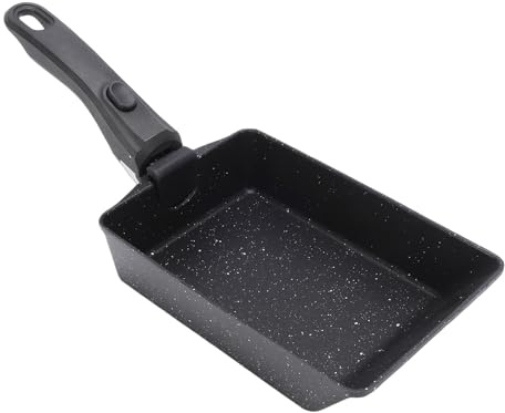 OPPWONG Padella Tamagoyaki, Padella Per Frittata Giapponese In Alluminio Antiaderente Con Rivestimento In Ceramica, Manico Rimovibile Resistente Al Calore, Ideale Per Fornelli A Gas, Fornelli A
