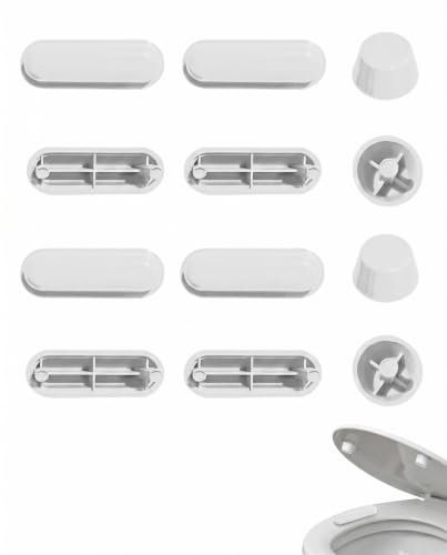 VAEIORP Pare-chocs Amortisseurs pour Lunette WC & Abattant de Toilette | Lot de 12 Patins Anti-Bruit & Anti-Vibration, Protection Silicone TPE/ABS