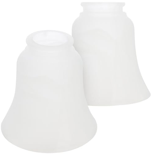 Beavorty Pantallas de Lámpara Colgante de Vidrio Blanco E27 para Lámparas de Techo, Diseño Original y Funcional, 2 Piezas para Terraza y Salón
