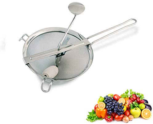 EVA passamore Acciaio Inox 18/8 con pestello Legno 20cm Collection