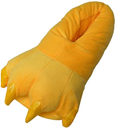 OCHENTA - Pantofole unisex in peluche con fantasia animale, per cosplay, giallo, 35/39 EU