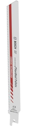 Bosch Professional 2608658327 Säbelsägeblatt S 1122 CHM Endurance for HardNail Pallets (für Harte Palettennägel, 225 x 19 x 1 mm, Zubehör Säbelsäge)