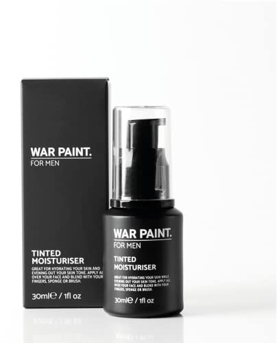 War Paint For Men Tinted Moisturiser & Light Foundation for Face - Vegan Friendly & Cruelty-Free - Natural Looking Makeup For Men - Medium Shade - 30ml