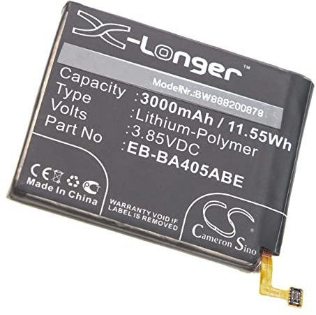 vhbw Akku kompatibel mit Samsung Galaxy SM-A405FN/DS | A40, SM-A405FM/DS, A40 2019 Handy Smartphone Telefon (3000 mAh, 3,85 V, Li-Polymer)