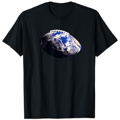 American Football Planet Erde Weltkugel T-Shirt