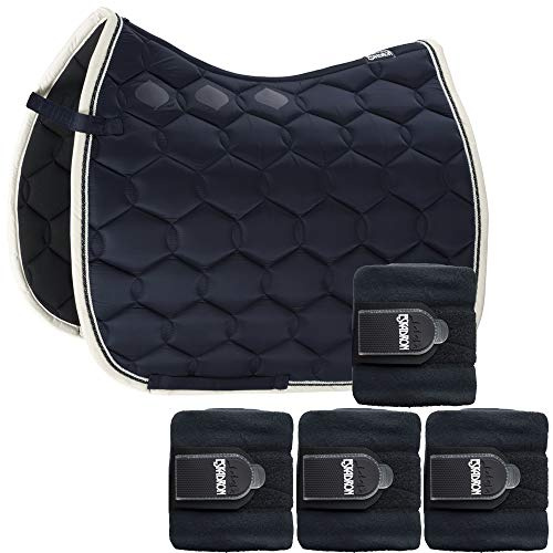 Eskadron Set Schabracke Glossy Wave Nightblue mit doppel Kordel & Bandagen