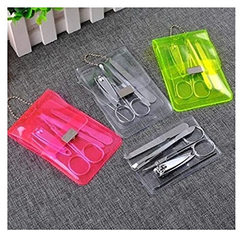 Juego de manicura 5 unids cave oreja escoge cuchara cuchilla uñas archivador uñas cortador de uñas kit de manicura de acero inoxidable uñas pedicura tijeras clipper tenaz juego de cortaúñas