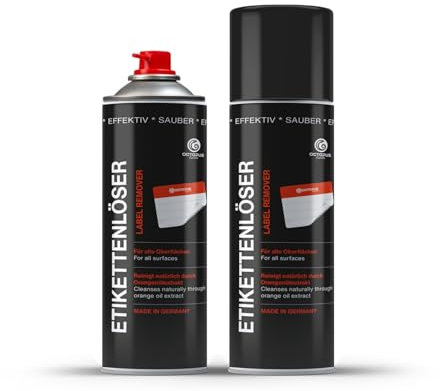 2x OCTOPUS Etikettenentferner und Kleberlöser Spray, Klebstoff-Entferner zum Lösen hartnäckiger Rückstände, mit Orangenöl - 200 ml