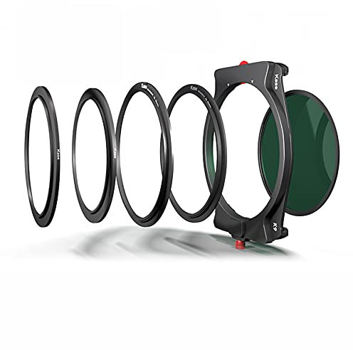 Kase K9 100mm Metal Square Filter Holder Kit Include 90mm Magnetic CPL Filter & 67/72/77/82mm Adapter Ring Compatible with Canon Nikon Lens & Lee Haida Hitech 100x100mm 100x150mm Filter