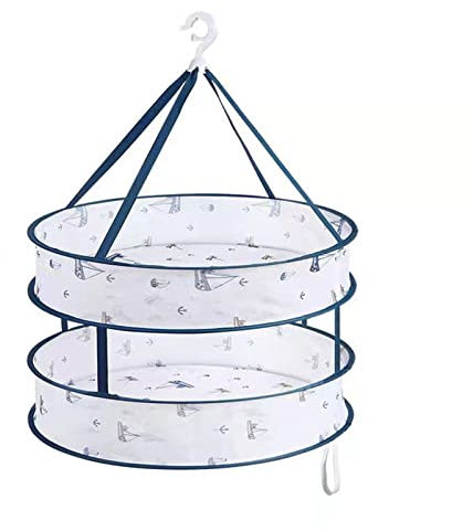Hanging Sweater Dryer For Herbs Hanging Collapsible Clothes Drying Rack Storage Bag Hydroponic Drying Rack ​1/2 Layer.